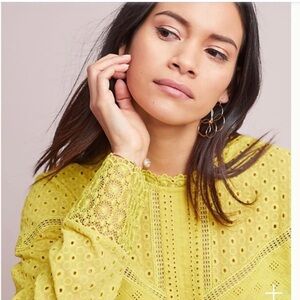 James Coviello for Anthropologie Burnham Lace Top L